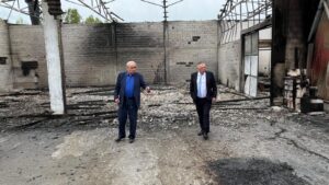 Ministar Novica Tončev obišao fabriku u Svrljigu nakon požara